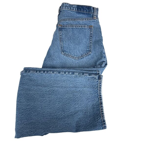 Abercrombie & Fitch The Loose High Rise Distressed Jeans Acid Wash Denim Women 2 - Picture 3 of 15